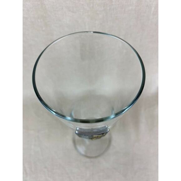 PGA Tour Pilsner Beer Golf Glasses 8 oz Pewter Emblem Set of 4 - Picture 5 of 7